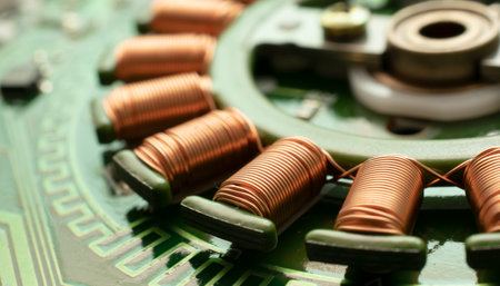 electric motor, magnetic drive, copper motor coilsの写真素材