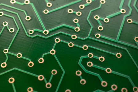 printed circuit. layout of tracks.