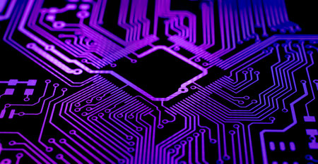 printed circuit. layout of tracks.の写真素材