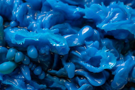 copper hydroxide, abstract background in different lightの写真素材