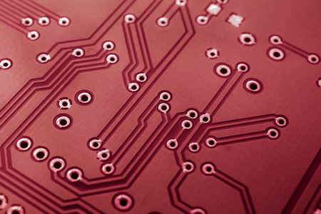 printed circuit. layout of tracks.の写真素材