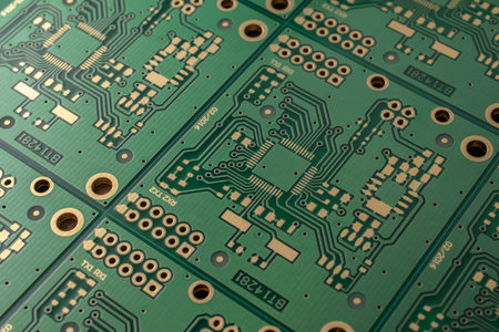 printed circuit. layout of tracks.の写真素材