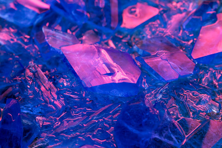 copper sulfate crystals, background or textureの写真素材