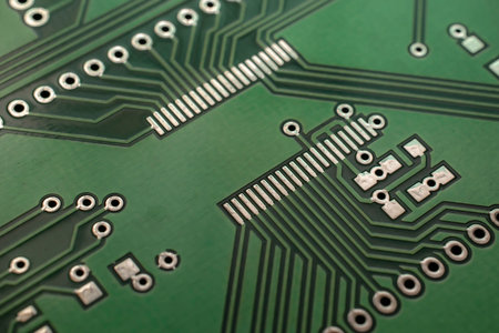 printed circuit. layout of tracks.の写真素材