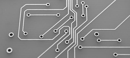 printed circuit. layout of tracks.の写真素材