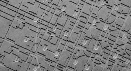 geometric figures milled in the board