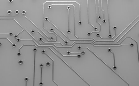 printed circuit. layout of tracks.の写真素材