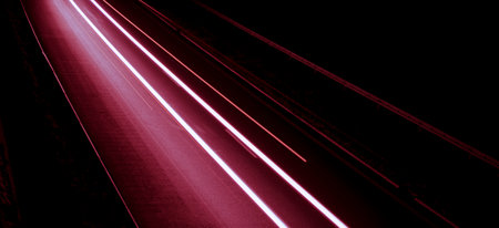 lights of cars with night. long exposure