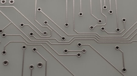 printed circuit. layout of tracks.の写真素材