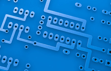 printed circuit. layout of tracks.