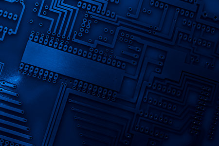 printed circuit. layout of tracks.の写真素材