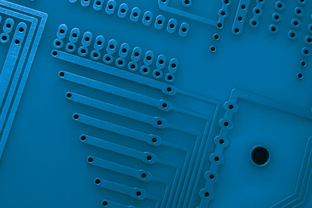 printed circuit. layout of tracks.