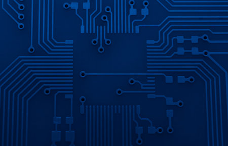 printed circuit. layout of tracks