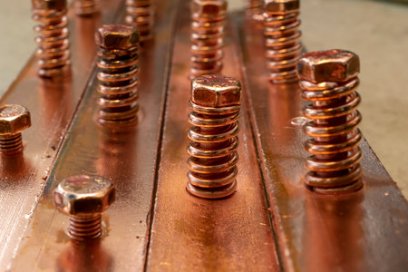 copper elements. spring flat bars.の写真素材