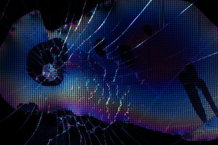 broken matrix LCD screen RGB original wallpaperの写真素材