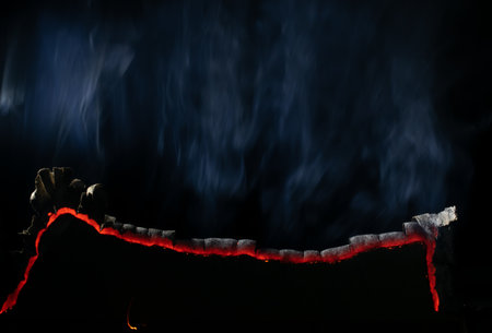 smoke. wall of smoke for background or textureの写真素材