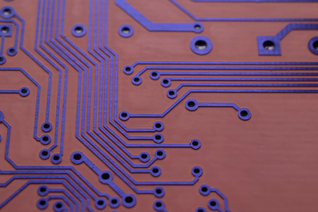 printed circuit. layout of tracks.