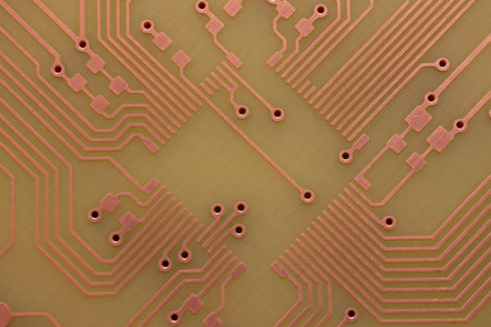 printed circuit. layout of tracksの写真素材