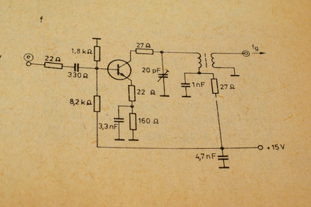 electronic diagram, generator with transistorの写真素材