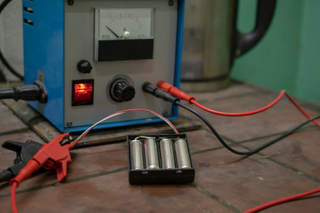 battery of electric cells, battery power supply