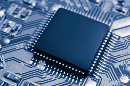 printed circuit. layout of tracks.