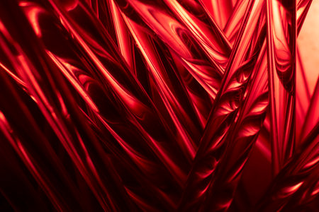 glowing optical fiber in the darkの写真素材