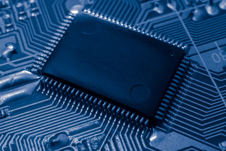 printed circuit. layout of tracks.