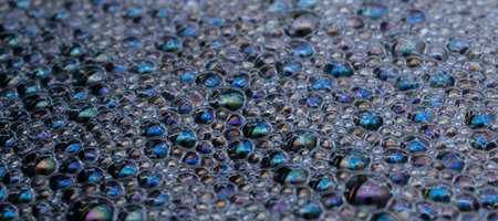 foam bubbles, abstract image for background or textureの写真素材