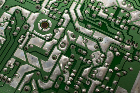 electronic printed circuit, soldering side