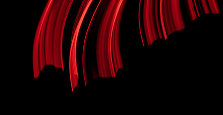 burning paper, glowing edge of paper on a black backgroundの写真素材