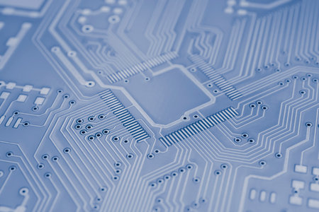 printed circuit. layout of tracks.