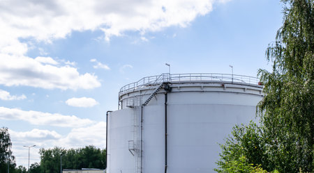 external fixed, safety and fire-fighting roof ladderの写真素材