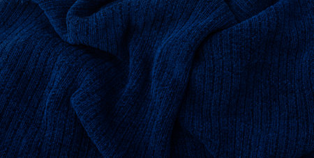 blue woolen sweater, background or texture