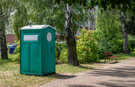 portable toilet in the park, latrineの写真素材