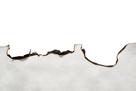 burning paper, glowing edge of paperの写真素材