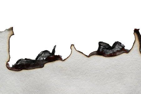 burning paper, glowing edge of paperの写真素材