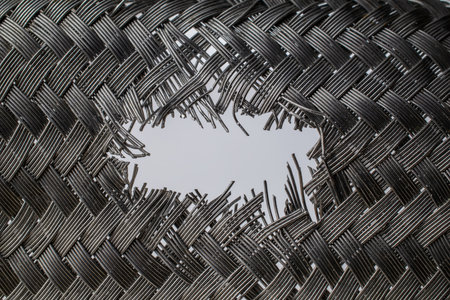 hole in the mesh armorの写真素材