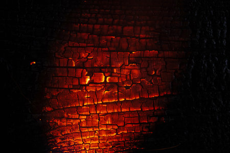 glowing board, burning wood, backgroundの写真素材