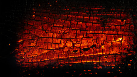 glowing board, burning wood, background