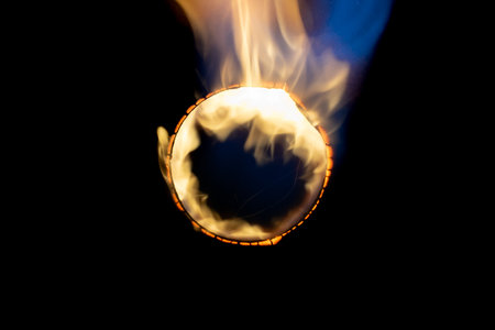 glowing board, burning wood, backgroundの写真素材