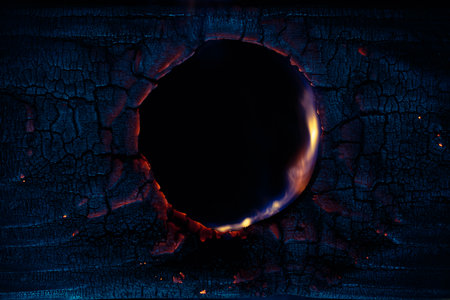 glowing board, burning wood, backgroundの写真素材