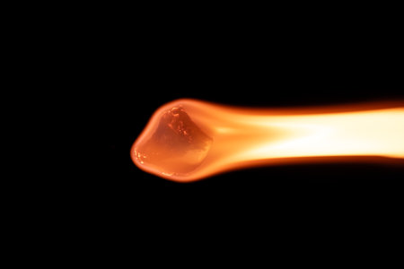 a burning meteorite with a tail of flames