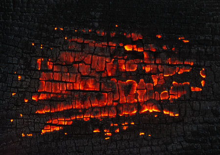 glowing board, burning wood, background