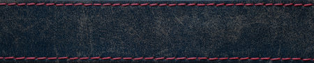 leather trouser belt with stitching