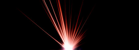 stars, explosion of sparks from an electrical short circuit.の写真素材