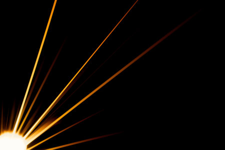 stars, explosion of sparks from an electrical short circuitの写真素材