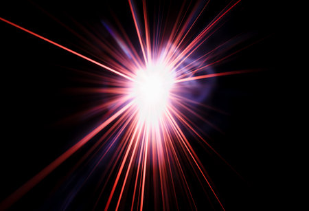 stars, explosion of sparks from an electrical short circuit.