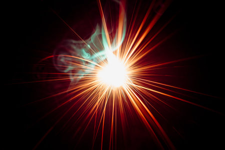 stars, explosion of sparks, electric flower, blot of light