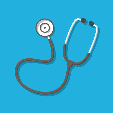 Stethoscope medical icon. Doctor diagnostic equipment.Medicine concept.のイラスト素材