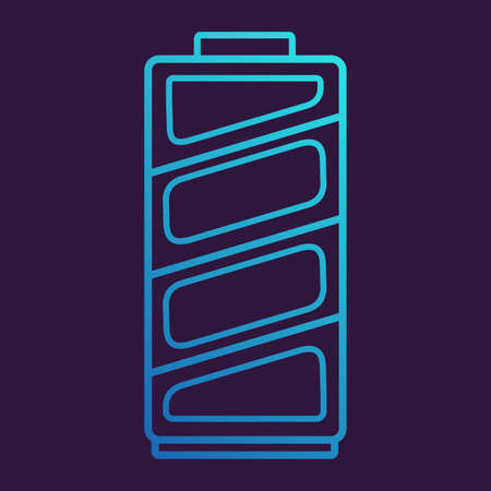 Battery icon. Charged electricity symbol. Low batteryのイラスト素材